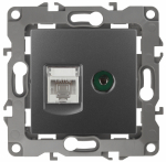 Розетка 2гн комп+ТВ RJ45+TV с/у графит механизм кат.5е 12-3110-12 Эра12 ЭРА (10/100/2500) Розетка 2гн комп+ТВ RJ45+TV с/у графит механизм кат.5е 12-3110-12 Эра12 ЭРА (10/100/2500)