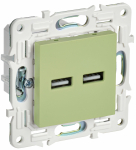 Розетка 2гн USB+USB A+A с/у мятный механизм 3,1А SK-R15M SKANDY IEK (1/10/100)