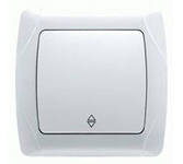 Выключатель 1кл прох с/у белый IP20 Carmen Viko (1/12/120)