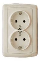 Розетка 2гн с З/К с/у крем 16А Lilium Natural Kare NEW Makel  (1/12/120)