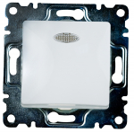 Makel Lillium бел. механизм выключателя  1кл с подсв.