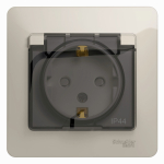 Розетка 1гн с З/К с крыш. шторки с/у молочный в сборе 16А IP44 Glossa Systeme Electric(1/10) Розетка 1гн с З/К с крыш. шторки с/у молочный в сборе 16А IP44 Glossa Systeme Electric(1/10)
