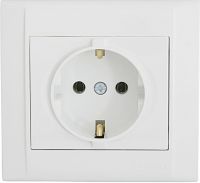 Розетка 1гн с 3/К с/у белый IP20 Defne Makel (1/12/120)