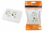 Розетка 2гн с З/К с/у белый 16А Онега TDM Розетка 2гн с З/К с/у белый 16А Онега TDM