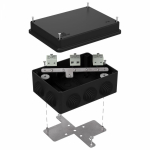 Коробка огнестойкая для о/п 40-0310-FR6.0-6 Е15-Е120 RAL9005 150х110х70 (6 шт/кор) Промрукав