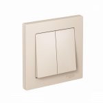 Выключатель 2кл с/у крем в сборе AtlasDesign Systeme Electric