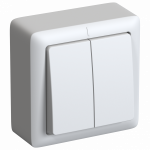 Выключатель 2кл о/у белый IP20 Хит Systeme Electric  (1/168)