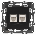 Розетка 2гн комп+комп RJ45+RJ45 с/у антрацит механизм кат.5е 14-3108-05 Elegance ЭРА Розетка 2гн комп+комп RJ45+RJ45 с/у антрацит механизм кат.5е 14-3108-05 Elegance ЭРА