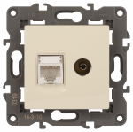 Розетка 2гн комп+ТВ RJ45+TV с/у крем механизм кат.5е 14-3110-02 Elegance Эра (1/10) Розетка 2гн комп+ТВ RJ45+TV с/у крем механизм кат.5е 14-3110-02 Elegance Эра (1/10)