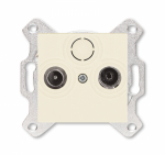 Розетка TV-R, проходная, 7дБ, Levit, слоновая кость Розетка TV-R, проходная, 7дБ, Levit, слоновая кость