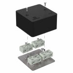 Коробка огнестойкая разветвительная для кабель-канала 40-0460-FR6.0-4-8-Р Е15-Е60 RAL9005 85х85х45 (44 шт/кор) Промрукав
