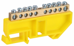 Шина ЭРА NO-224-90 PE земля на DIN-изоляторе ШНИ-6х9-10-Д-желтый Шина ЭРА NO-224-90 PE земля на DIN-изоляторе ШНИ-6х9-10-Д-желтый