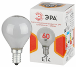 Лампочка ЭРА P45 60Вт Е14 / E14 230В шар матовый (КНР)