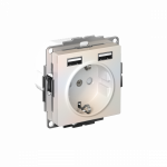 Розетка 1гн с З/К+2хUSB с/у жемчуг механизм 16А AtlasDesign Systeme Electric (1/10) Розетка 1гн с З/К+2хUSB с/у жемчуг механизм 16А AtlasDesign Systeme Electric (1/10)
