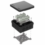 Коробка огнестойкая для о/п двухкомпонентная 60-0303-9005-FR6.0-12 Е15-Е120 100х100х40 Промрукав