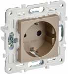 Розетка 1гн с З/К шторки с/у шампань механизм безвинт.клем 16А SK-R06Sh SKANDY IEK (1/10/100)