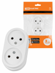 Розетка двойная 2П открытой установки IP20 10А белая "Ретро" TDM Розетка двойная 2П открытой установки IP20 10А белая "Ретро" TDM