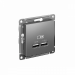 Розетка 2гн USB+USB с/у сталь механизм AtlasDesign Systeme Electric Розетка 2гн USB+USB с/у сталь механизм AtlasDesign Systeme Electric