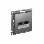 Розетка 2гн комп+комп RJ45+RJ45 с/у сталь механизм кат.5е AtlasDesign Systeme Electric (1/5) Розетка 2гн комп+комп RJ45+RJ45 с/у сталь механизм кат.5е AtlasDesign Systeme Electric (1/5)