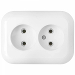 Розетка 2гн без З/К с/у белый 16А Гармония Беларусь (1/48) Розетка 2гн без З/К с/у белый 16А Гармония Беларусь (1/48)