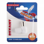 Разъем ТВ-штекер угловой белый (1шт/упак) REXANT (1/10/10)