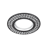 Светильник Круг. Кристал/Черный, Gu5.3 Gauss Strass 1/30 СНЯТ