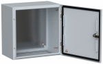 Щит с монтажной панелью ЩМП 400х400х250 настен с зам. металл сер УХЛ1 IP66 TITAN 5 IEK (1)