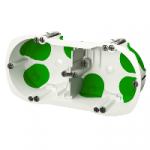 Коробка для скрытого монтажа 142x142x67x39мм под штукатурку с клеммой пластик белый с крышкой ip20 Systeme Electric