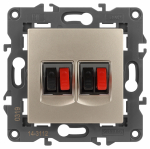 Розетка 2гн аудио+аудио с/у шампань механизм 14-3112-04 Elegance ЭРА Розетка 2гн аудио+аудио с/у шампань механизм 14-3112-04 Elegance ЭРА