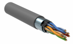 FTP 4PR 24AWG CAT5e информационный solid, LSZH, серый ITK