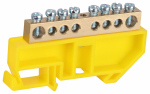 Шина ЭРА NO-224-94 PE земля на DIN-изоляторе ШНИ-8х12-8-Д-желтый Шина ЭРА NO-224-94 PE земля на DIN-изоляторе ШНИ-8х12-8-Д-желтый