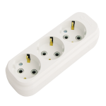 Колодка 3гн с З/К белая 16А Makel (1/15/60)