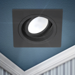 Светильник встраив под лампу GU5.3 черный KL85 BK ЭРА (1/100)