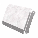 Угол д/листового кабель.лотка 45° вертикально ниспадающий без соединит. разъема сталь светло-серый ПРОМРУКАВ