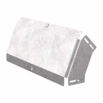 Угол д/листового кабель.лотка 45° вертикально ниспадающий без соединит. разъема сталь светло-серый ПРОМРУКАВ