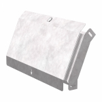 Угол д/листового кабель.лотка 45° вертикально ниспадающий без соединит. разъема сталь светло-серый ПРОМРУКАВ