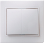 Выключатель 2кл с/у белый керамика ВС10-2-0-КБ Кварта GENERICA IEK (1/10/120)