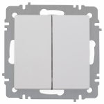 Выключатель 2кл с/у белый механизм 6-104-01 Accent Intro (1/10/200)