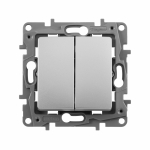 Выключатель 2кл с/у алюминий механизм Etika Legrand Выключатель 2кл с/у алюминий механизм Etika Legrand