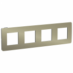 Рамка 4-пост. цвет бронза пластик горизонт. и вертик., IP21 Unica NEW SE