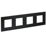 Рамка 4гн металл черный SK-F34Bl SKANDY IEK (1/10/100)