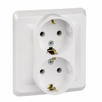Розетка 2гн с З/К с/у белый 16А Этюд Systeme Electric (1/15) Розетка 2гн с З/К с/у белый 16А Этюд Systeme Electric (1/15)