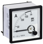 Амперметр Э47 72х72 150/5А 1,5 IEK (1/100) Амперметр Э47 72х72 150/5А 1,5 IEK (1/100)