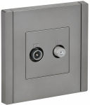 Розетка 2гн ТВ+спутник TV+SAT с/у сталь FP538 FORTE&PIANO IEK (1/10/100) Розетка 2гн ТВ+спутник TV+SAT с/у сталь FP538 FORTE&PIANO IEK (1/10/100)