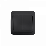 Выключатель 2кл с/у черн 2023B CLASSICO IN HOME (1/10/200)