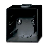 Коробка для открыт. монтажа 1-мест. пластик черный глянцев. IP20 ABB Basic 55 Коробка для открыт. монтажа 1-мест. пластик черный глянцев. IP20 ABB Basic 55