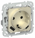 FLITE Роз.с з/к/ш 16А USB AC 20Вт б/к РСЮшс11-1-ФлШ шам. IEK