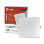 Панель светодиод встраив безрам 24Вт 4000К 2160Лм 170мм с рег. монтаж. 50-160мм SLP-FL белая IP20 IN HOME Панель светодиод встраив безрам 24Вт 4000К 2160Лм 170мм с рег. монтаж. 50-160мм SLP-FL белая IP20 IN HOME