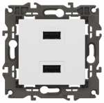 Розетка 2гн USB+USB с/у белый механизм 14-4110-01 Elegance ЭРА (1/6) Розетка 2гн USB+USB с/у белый механизм 14-4110-01 Elegance ЭРА (1/6)