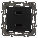 14-4110-05 Эл/ус ЭРА Устройство зарядное USB, 230В/5В-2100мА, IP20, Эра Elegance, антрацит 14-4110-05 Эл/ус ЭРА Устройство зарядное USB, 230В/5В-2100мА, IP20, Эра Elegance, антрацит